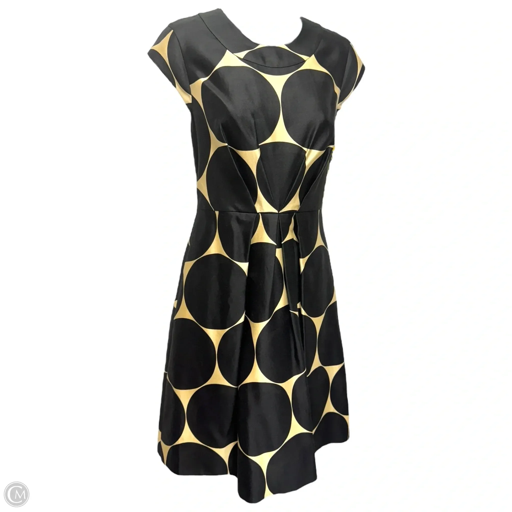 A-Line Dress Designer By Kate Spade In Polkadot Pattern, Size: 4