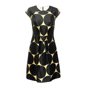 A-Line Dress Designer By Kate Spade In Polkadot Pattern, Size: 4