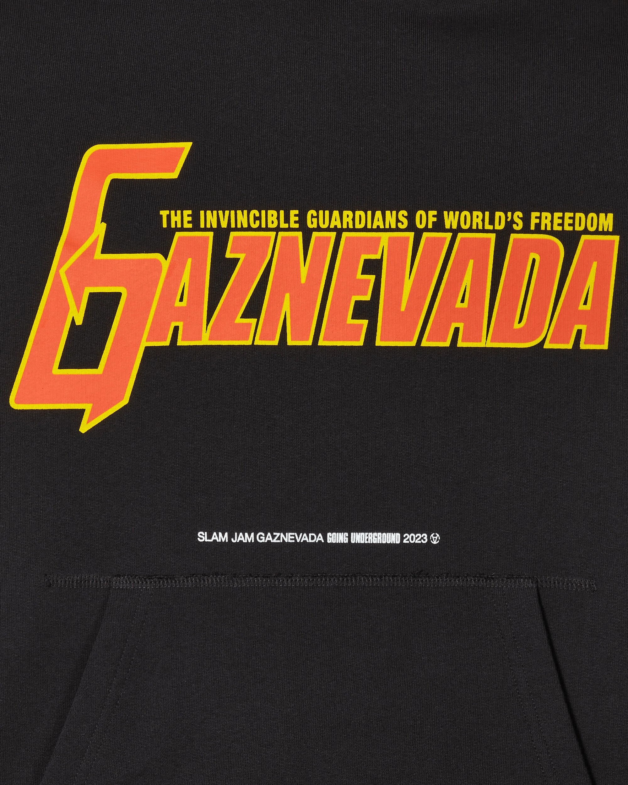 Gaznevada Graphic Hooded Sweatshirt Black