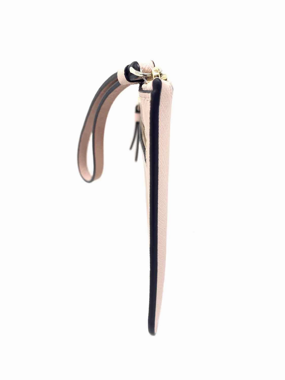 Kate Spade Pink Zip-Around Saffiano Leather Wristlet