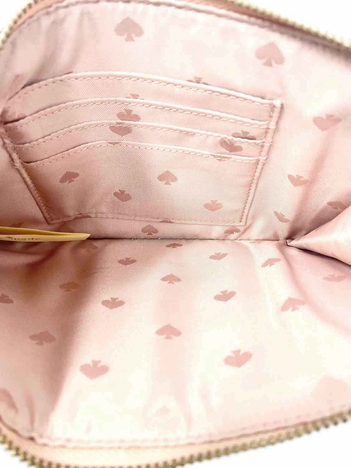 Kate Spade Pink Zip-Around Saffiano Leather Wristlet