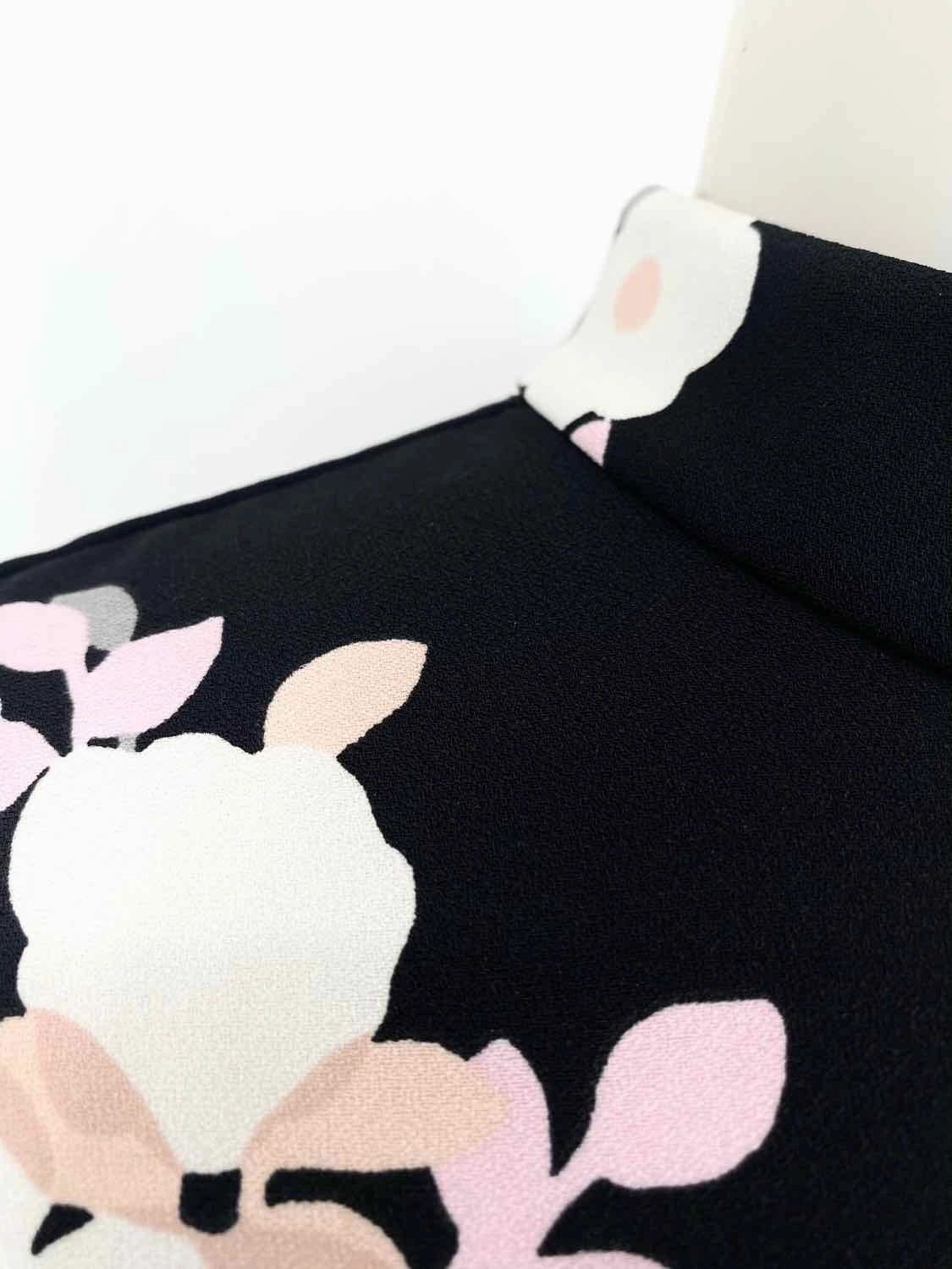 Kate Spade Posey Swing Women's Black / Pink A-Line Floral Size M Dress