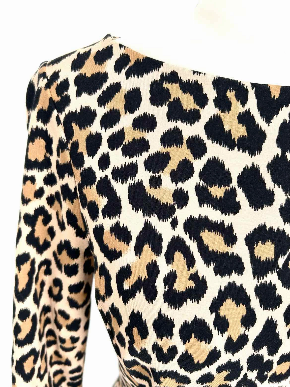Kate Spade Women's Black / Beige A-Line Leopard Size 2 Dress