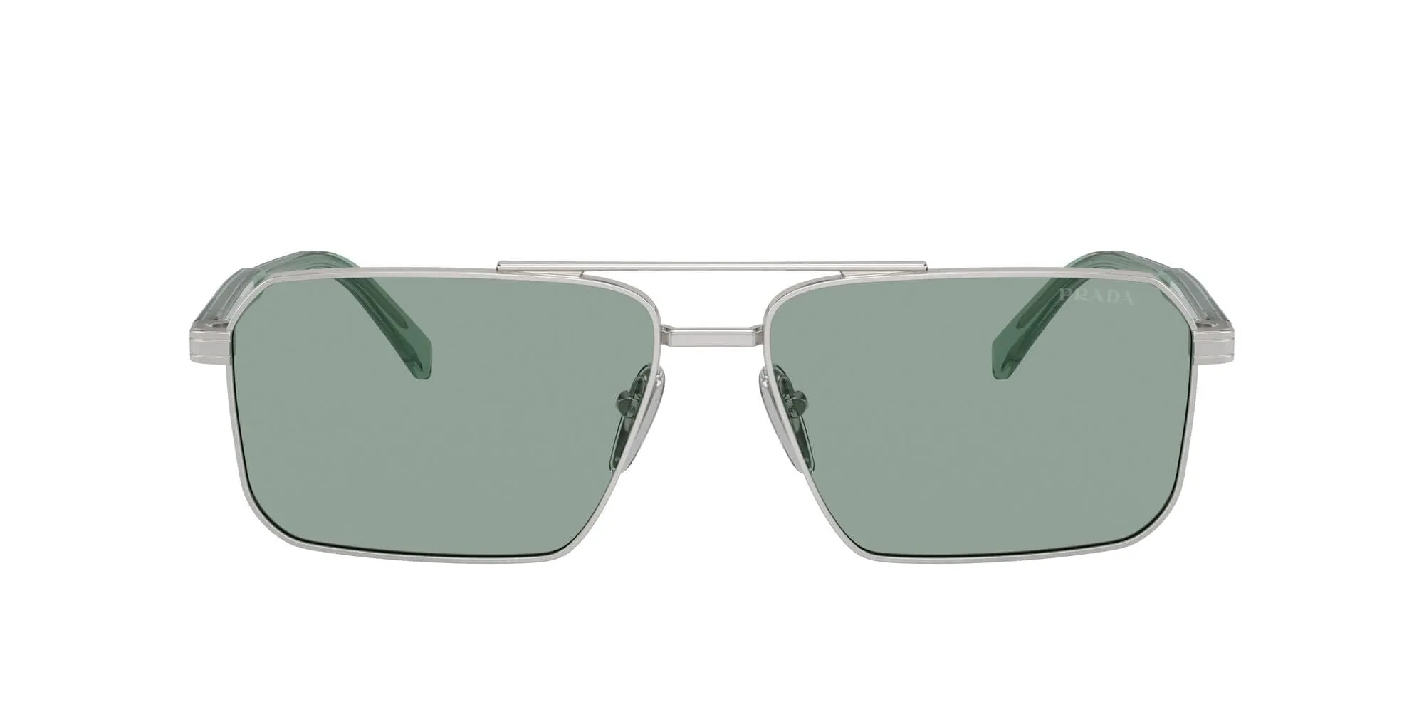 SPRA57S 1BC10G (58) silver/petrol green lens