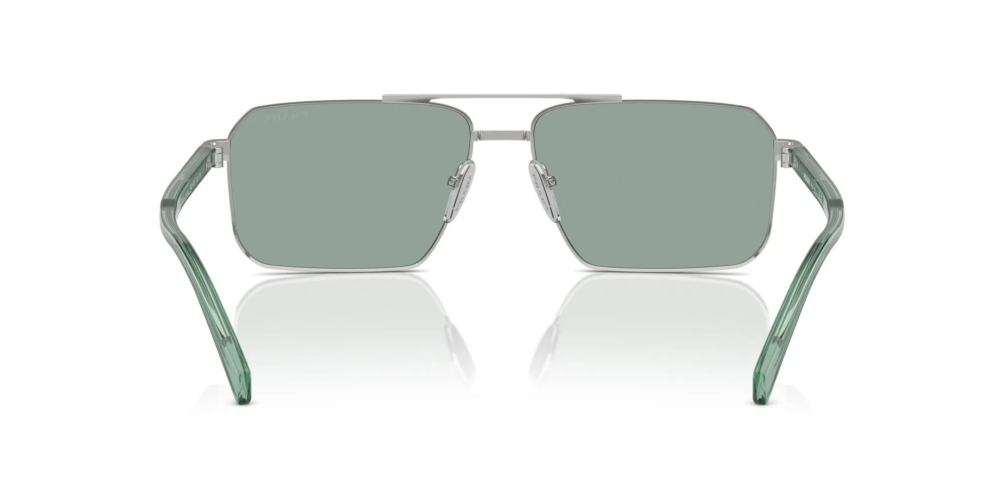 SPRA57S 1BC10G (58) silver/petrol green lens